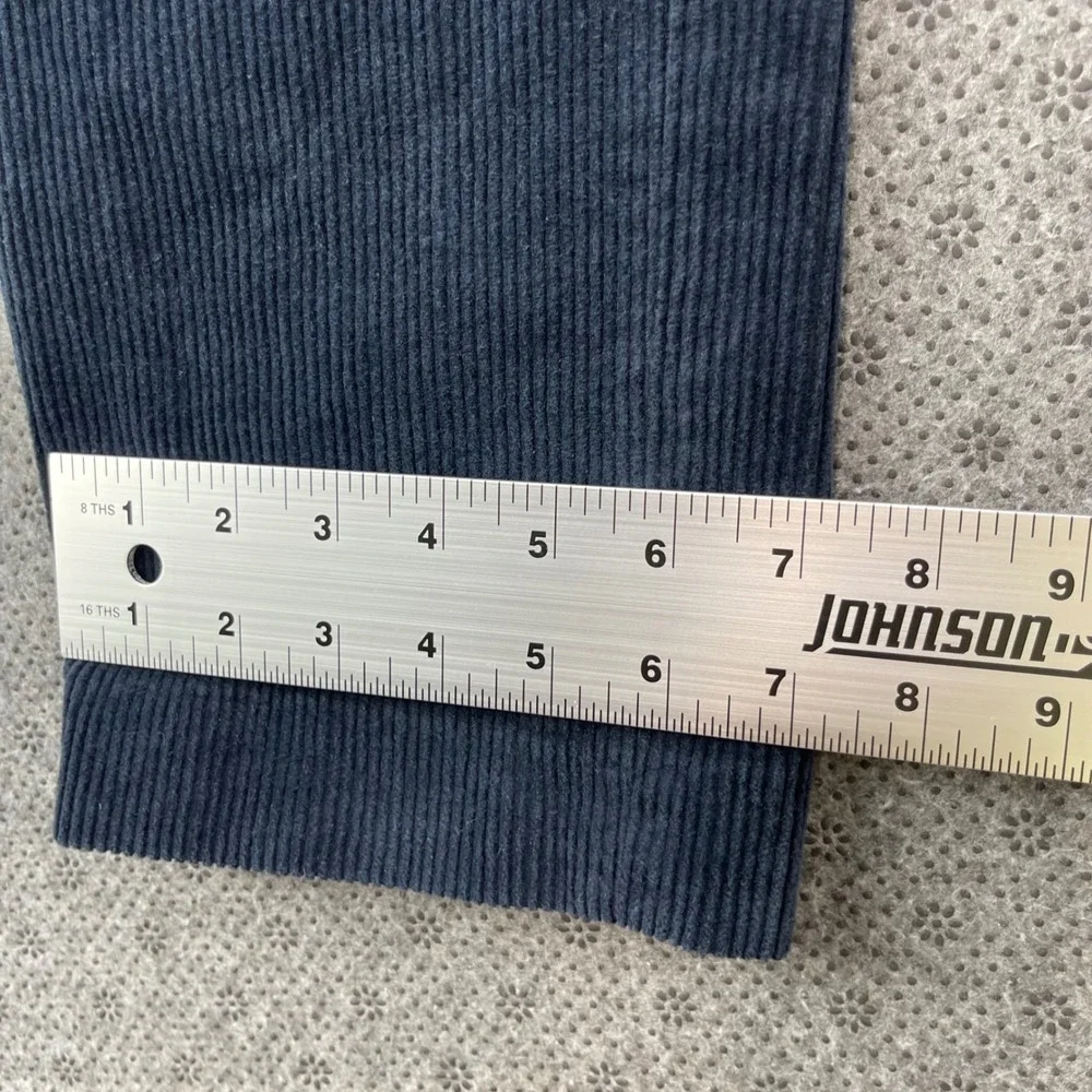 Brooks Brothers Slim Fit Navy Blue Corduroy Pants Mens 32x30 Fine Wale Stretch